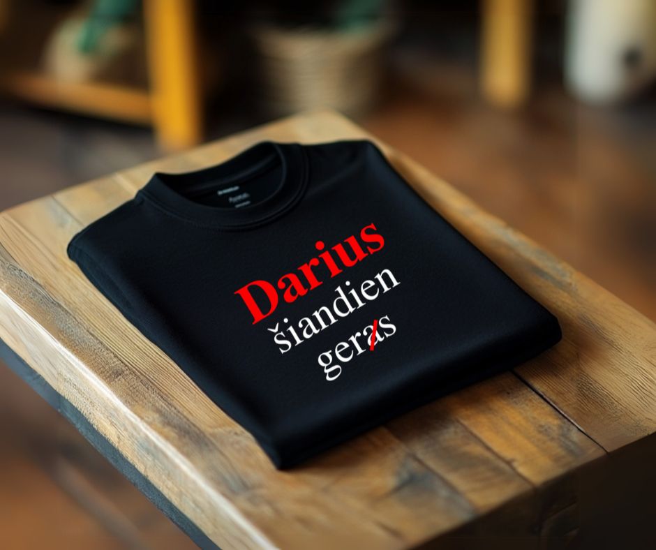 Darius šiandien gers 🍺 (galimas bet koks jūsų pasirinktas vardas)