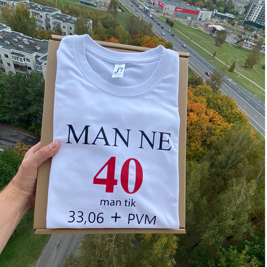 Man ne 40, man tik 33,06 + PVM 🤣 (su Jūsų norimu skaičiumi)